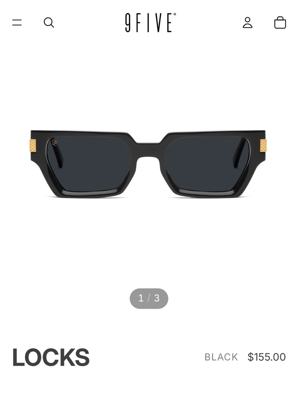 9FIVE Locks Black Sunglasses